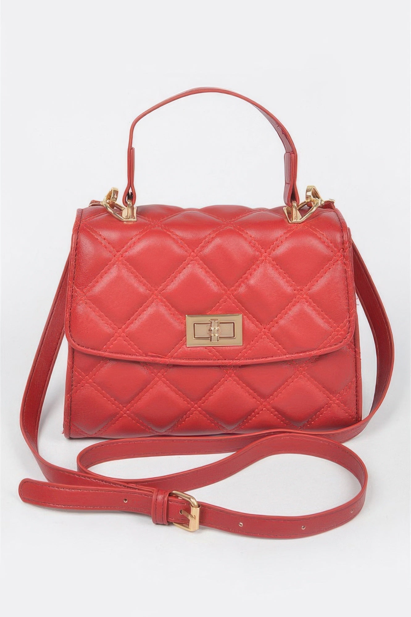 Quilted Top Handle Crossbody Bag