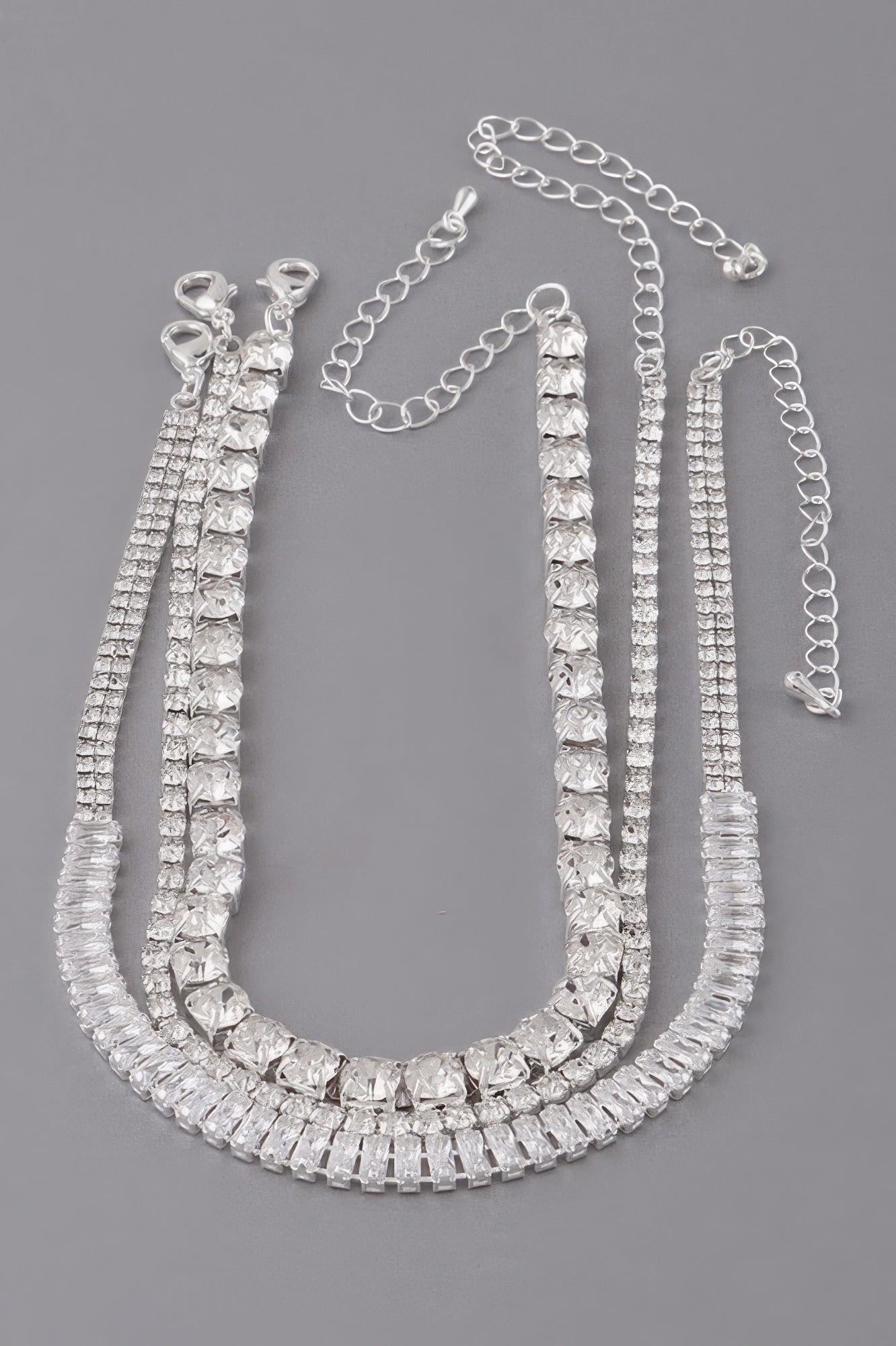 Triple Jewel Choker Necklace