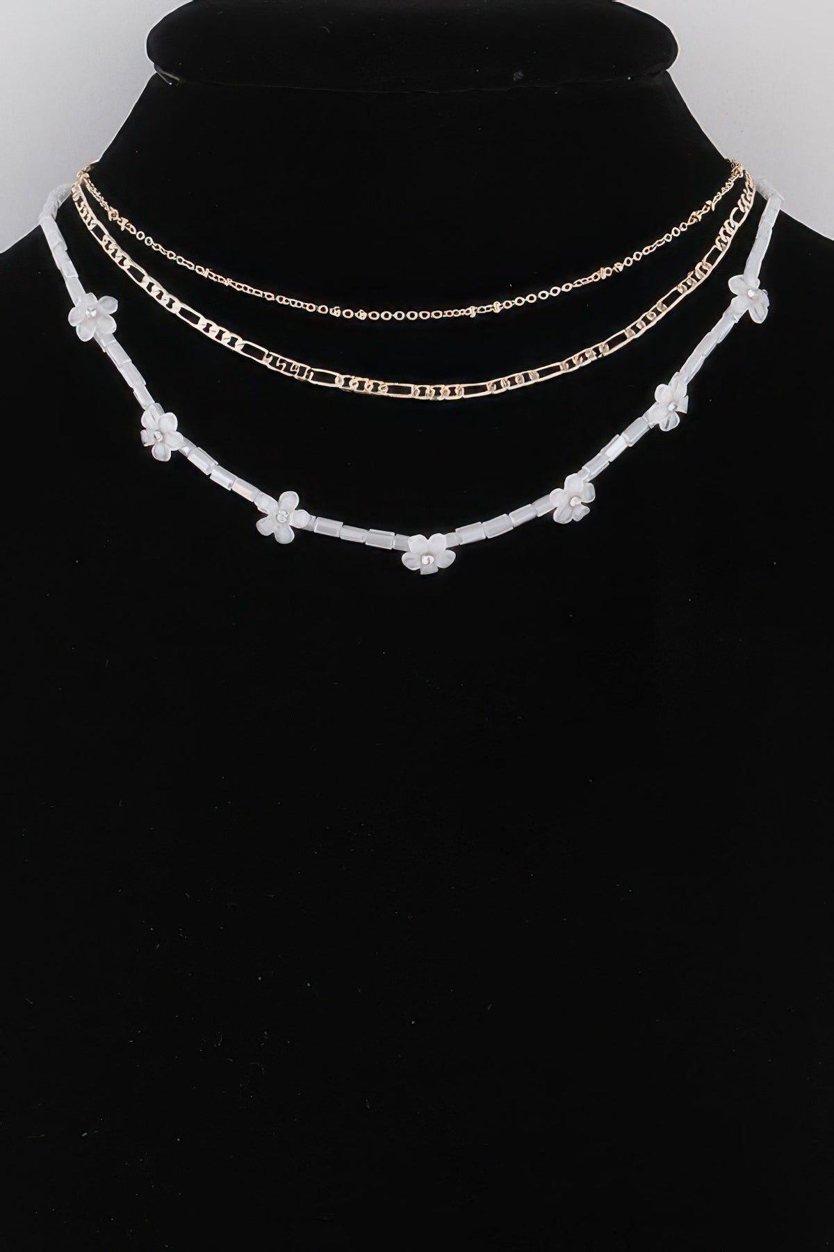 Multi Flower Charms Necklace