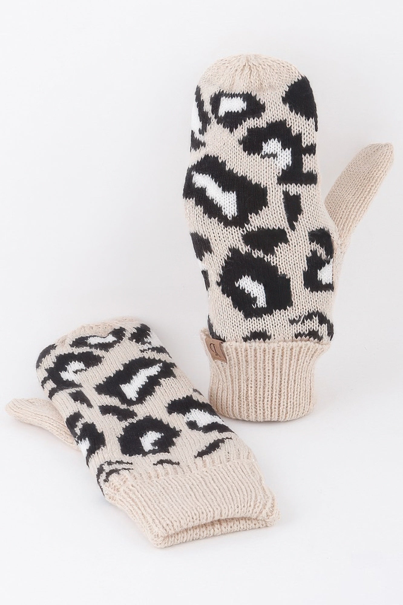 Leopard Print Mittens