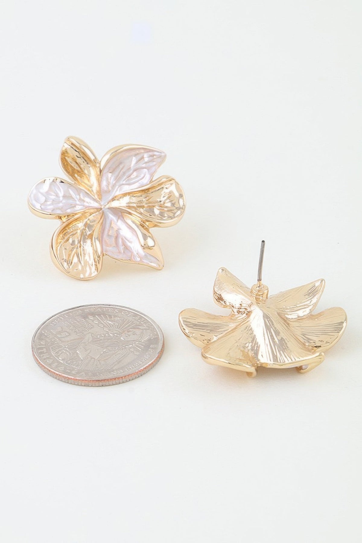 Modern Polished Blooming Flower Earrings
