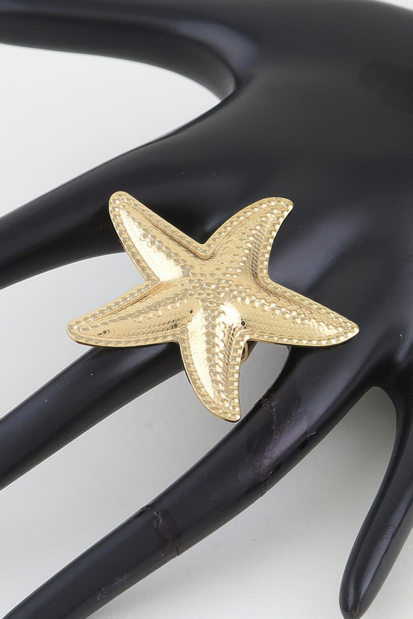 Hammered Scale Starfish Statement Ring