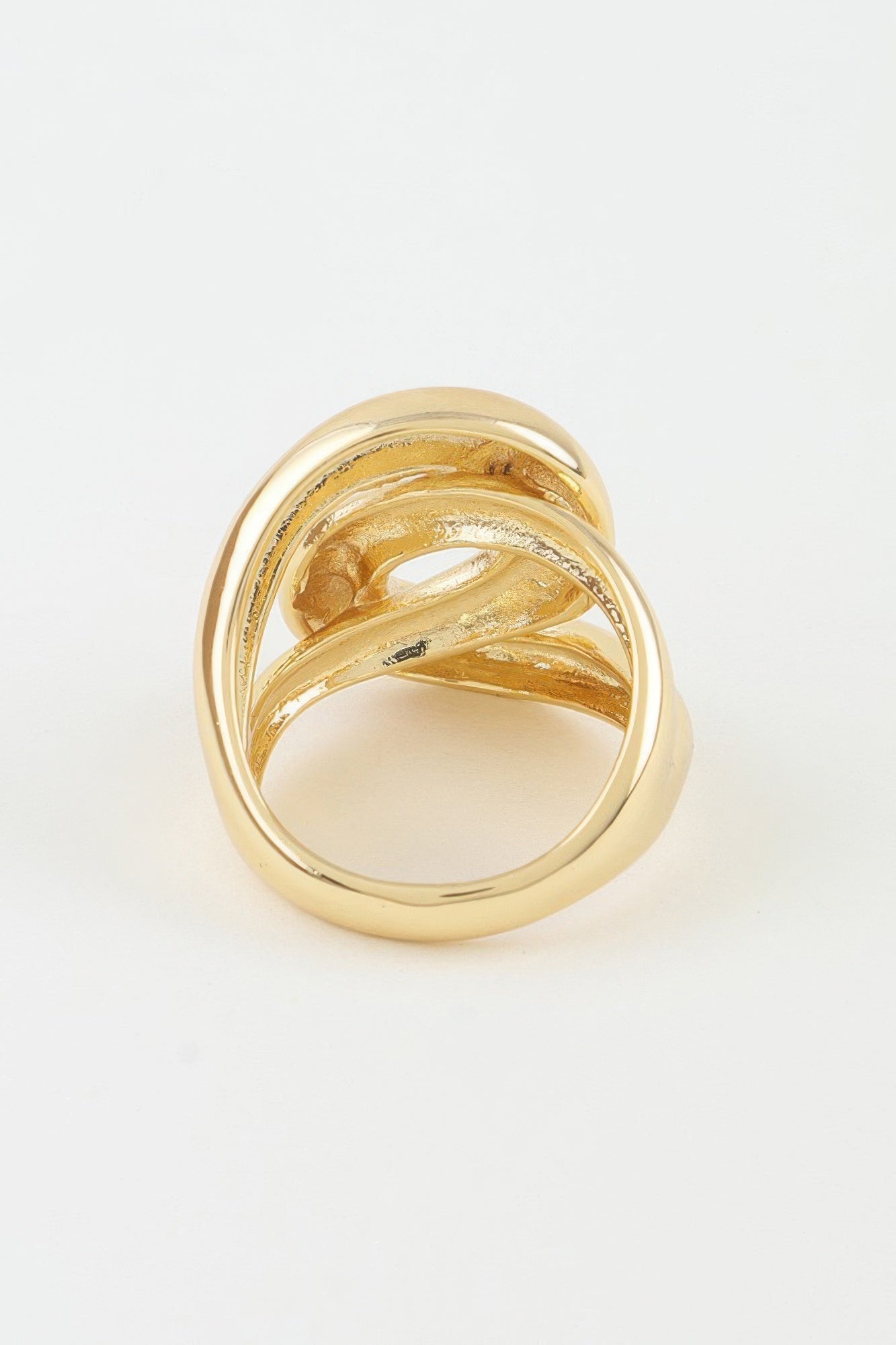 Polished Interloop Statement Ring