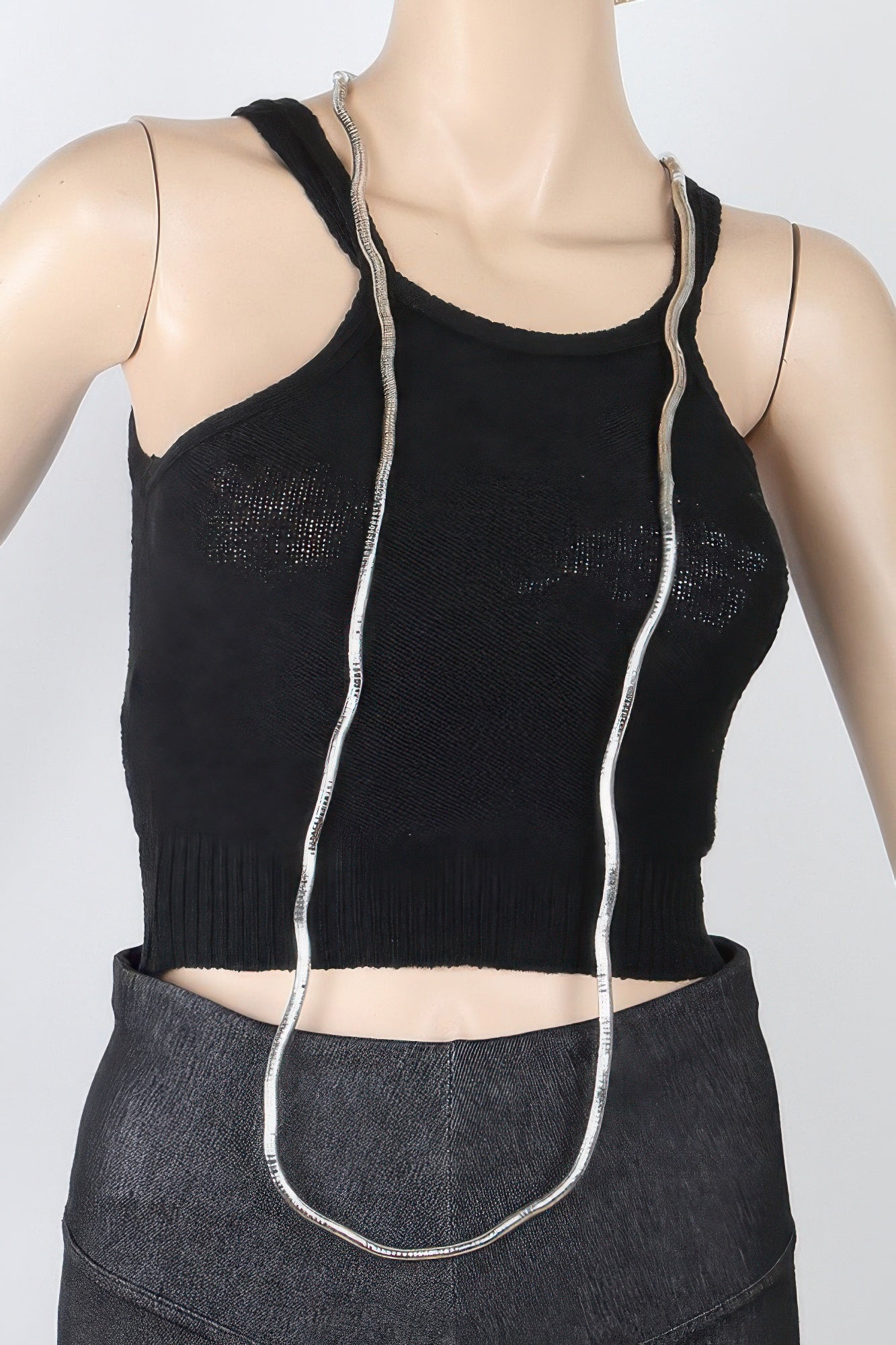 Polished Tube Chain Statement Necklace