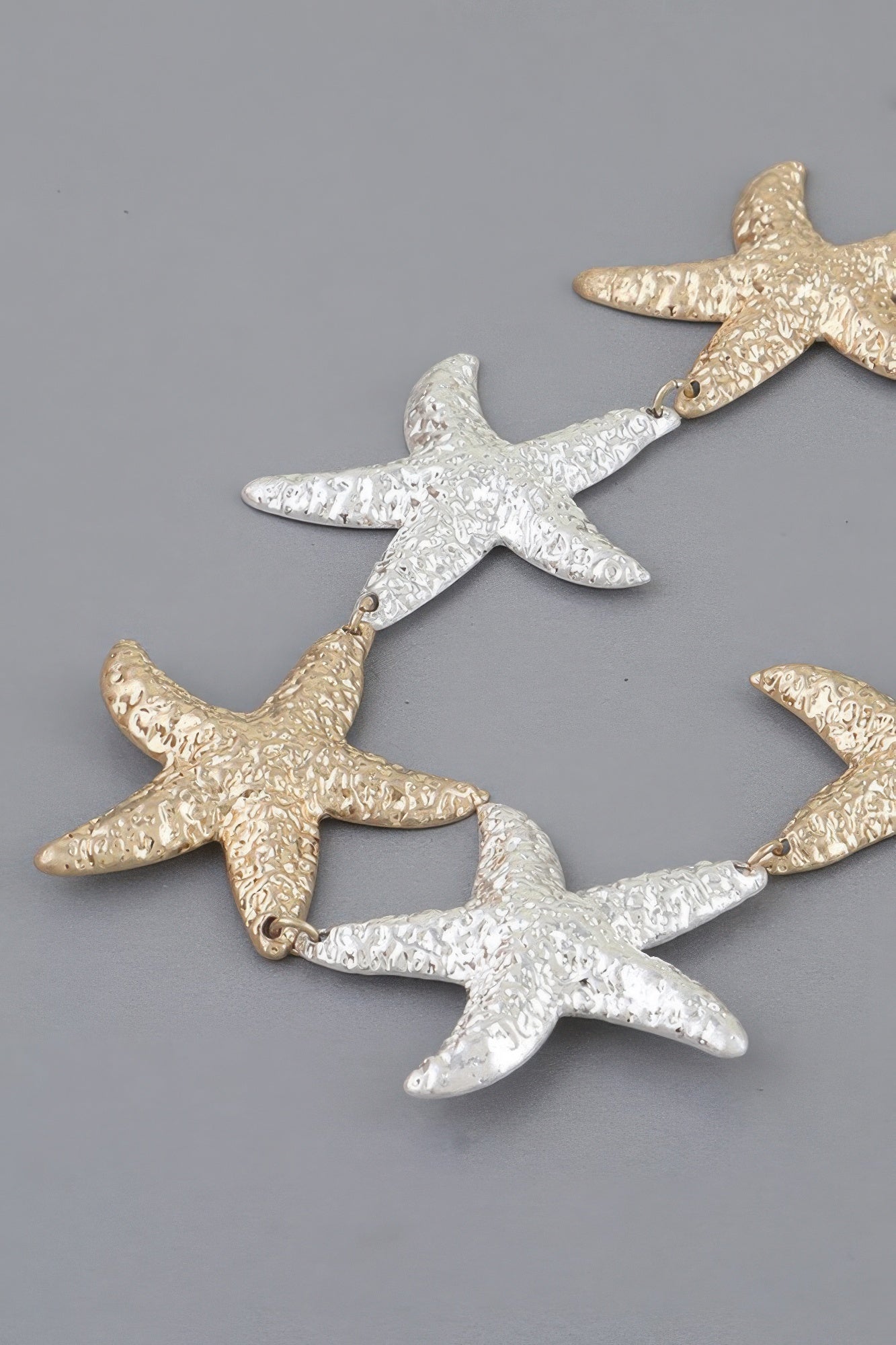 Multi Hammered Starfish Necklace