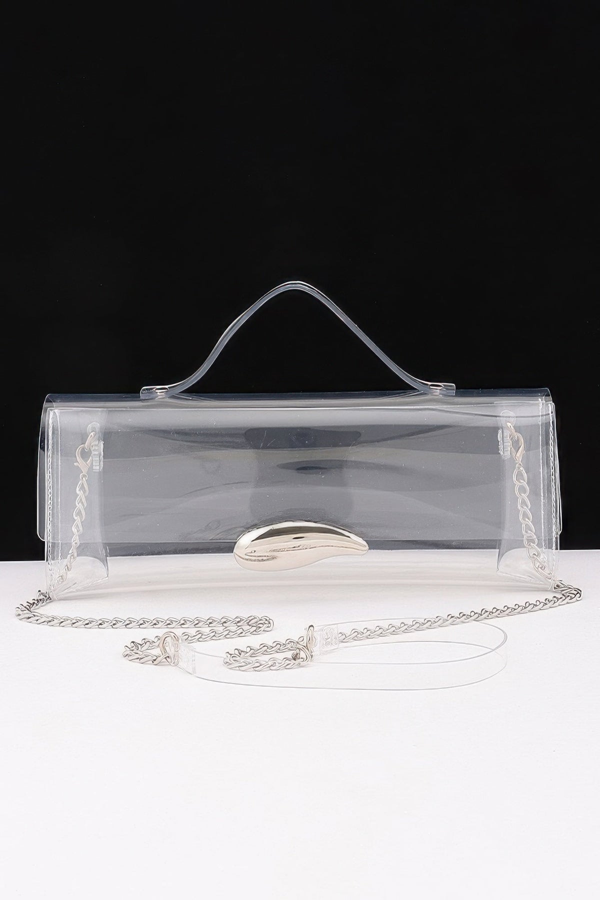 Women's Top Handle Bag Transparent BYMANYC ® New York CONTEMPORARY CLEAR STRUCTURED PURSE - New Collection