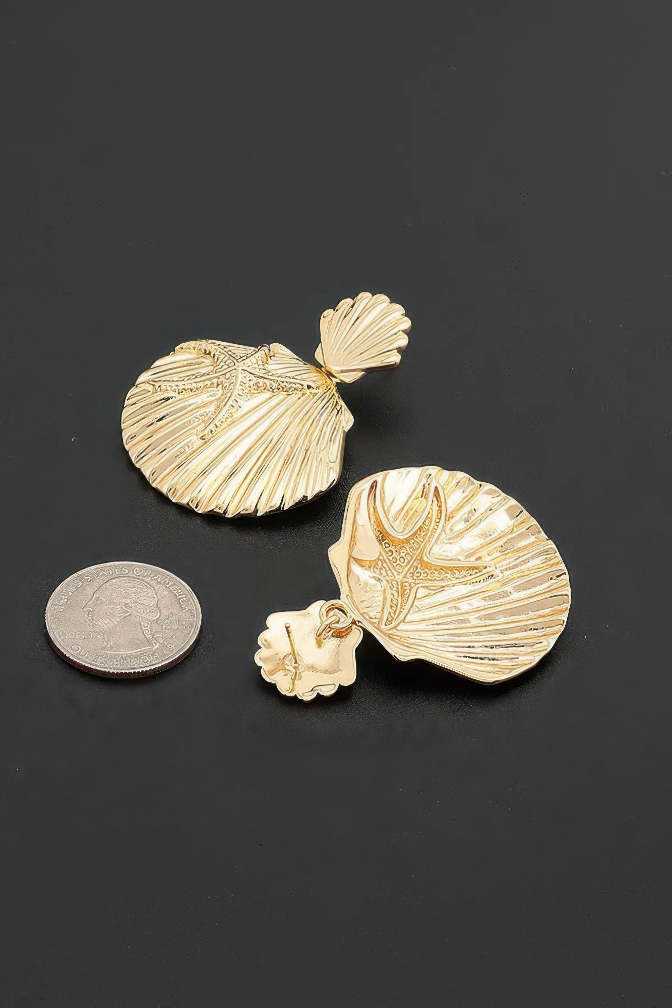 Starfish Shell Drop Earrings