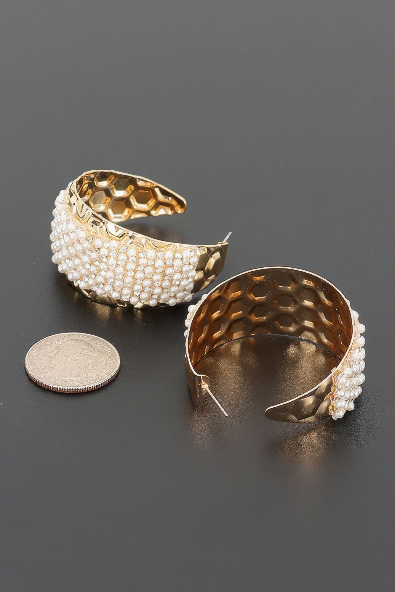 Beaded Cuff Hoop Earrings