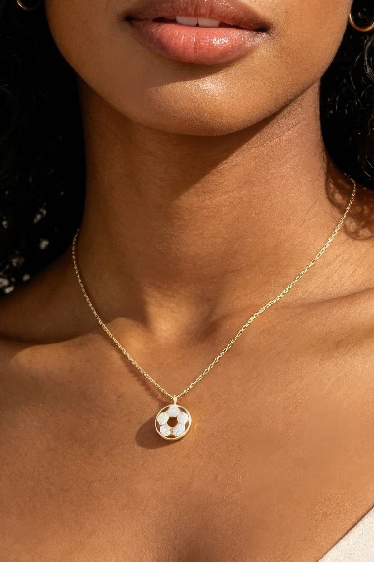 Fun Soccer Pendant Necklace