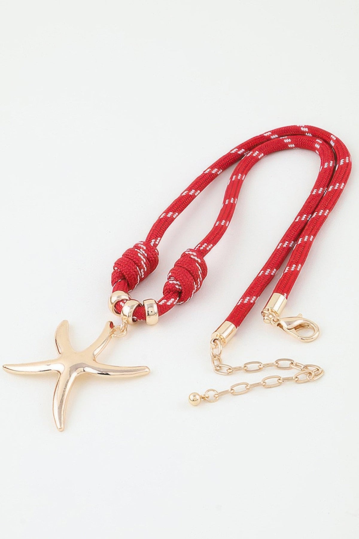 Fun Starfish Braided Rope Necklace