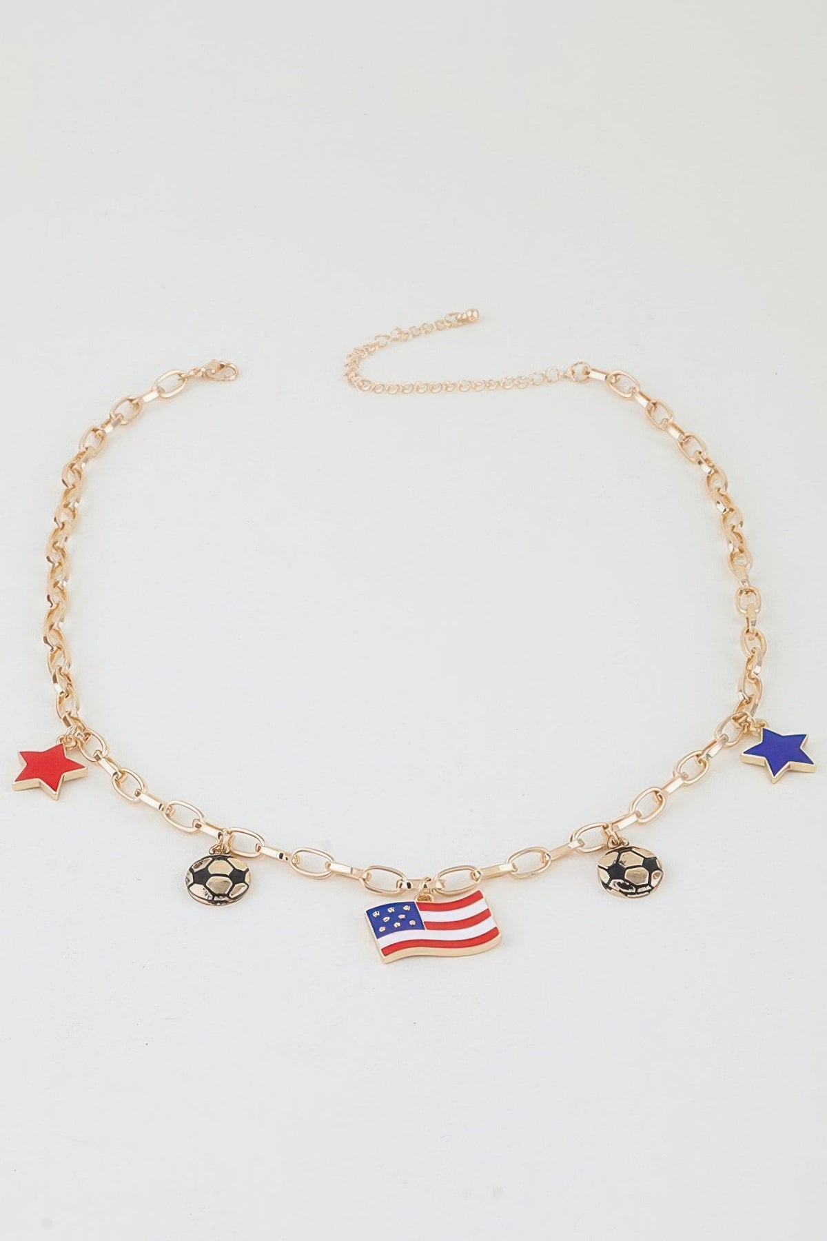 America Soccer Star Chain Necklace