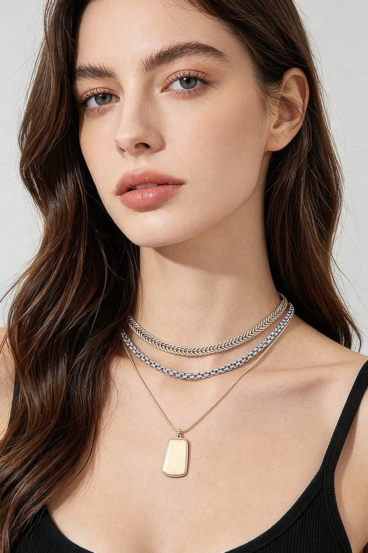 Multi Braided Pendant Chain Necklace