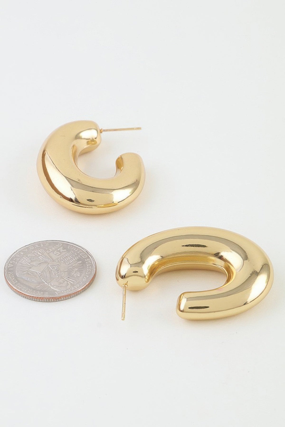 Polished Bulky Hoop Earrings