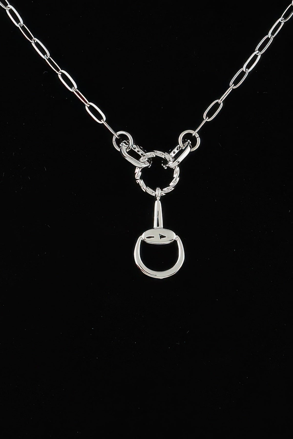 Twisted Loop Equestrian Chain Necklace