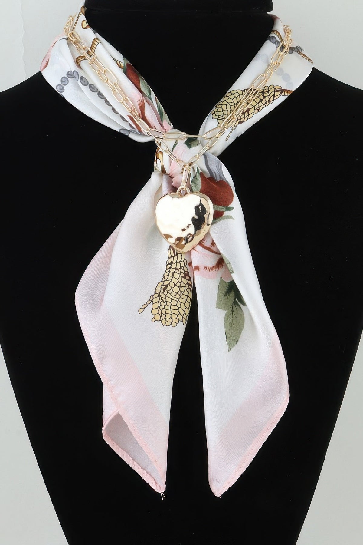 Double Wrap Heart Chain Necklace