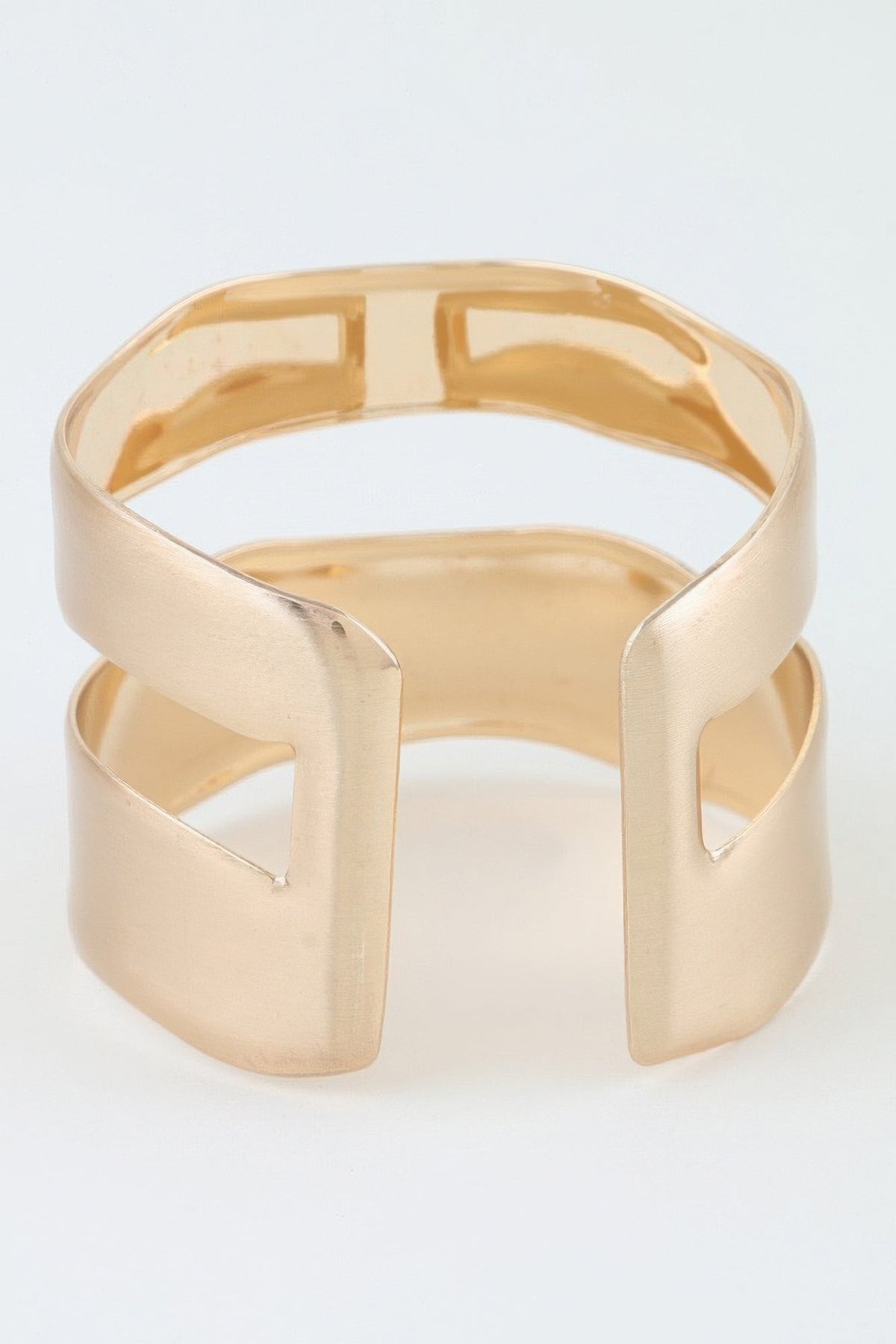Hammered Double Wave Cuff Bracelet