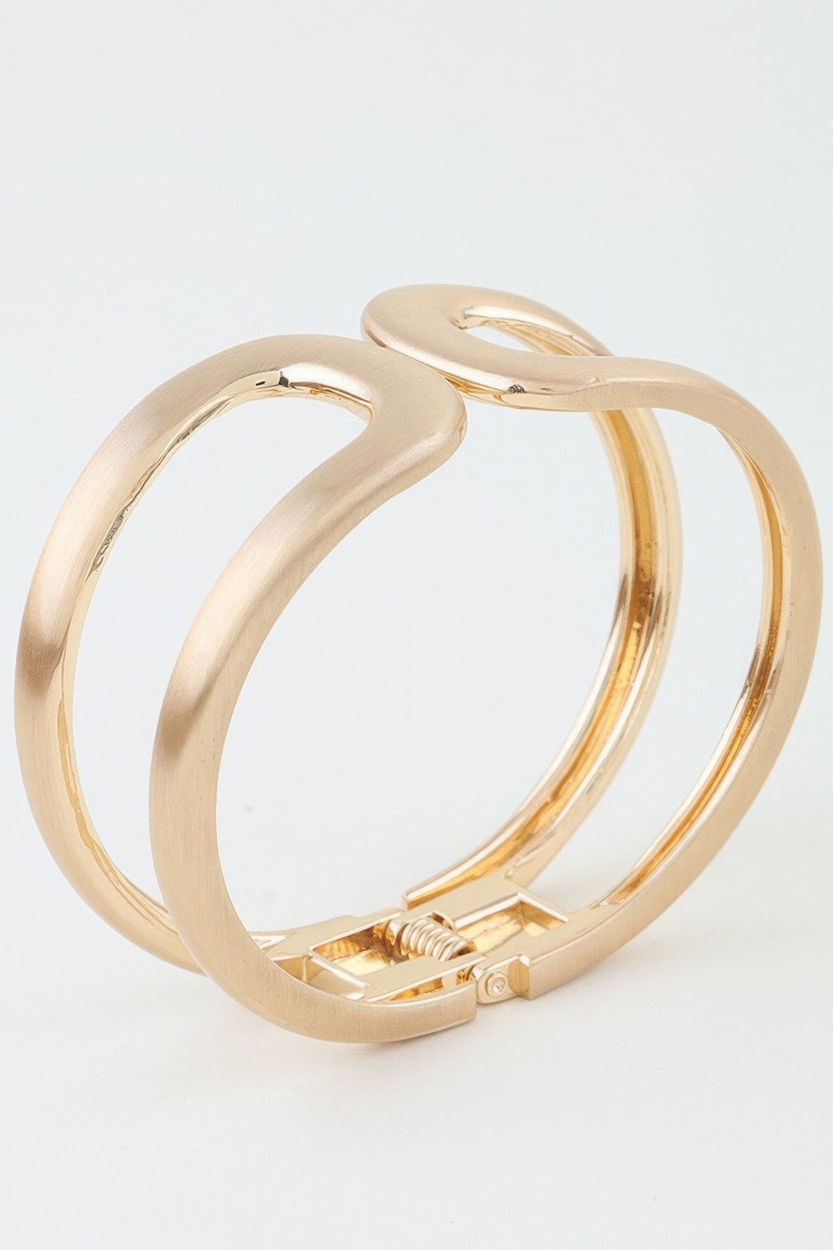 Hammered Open Loop Cuff Bracelet
