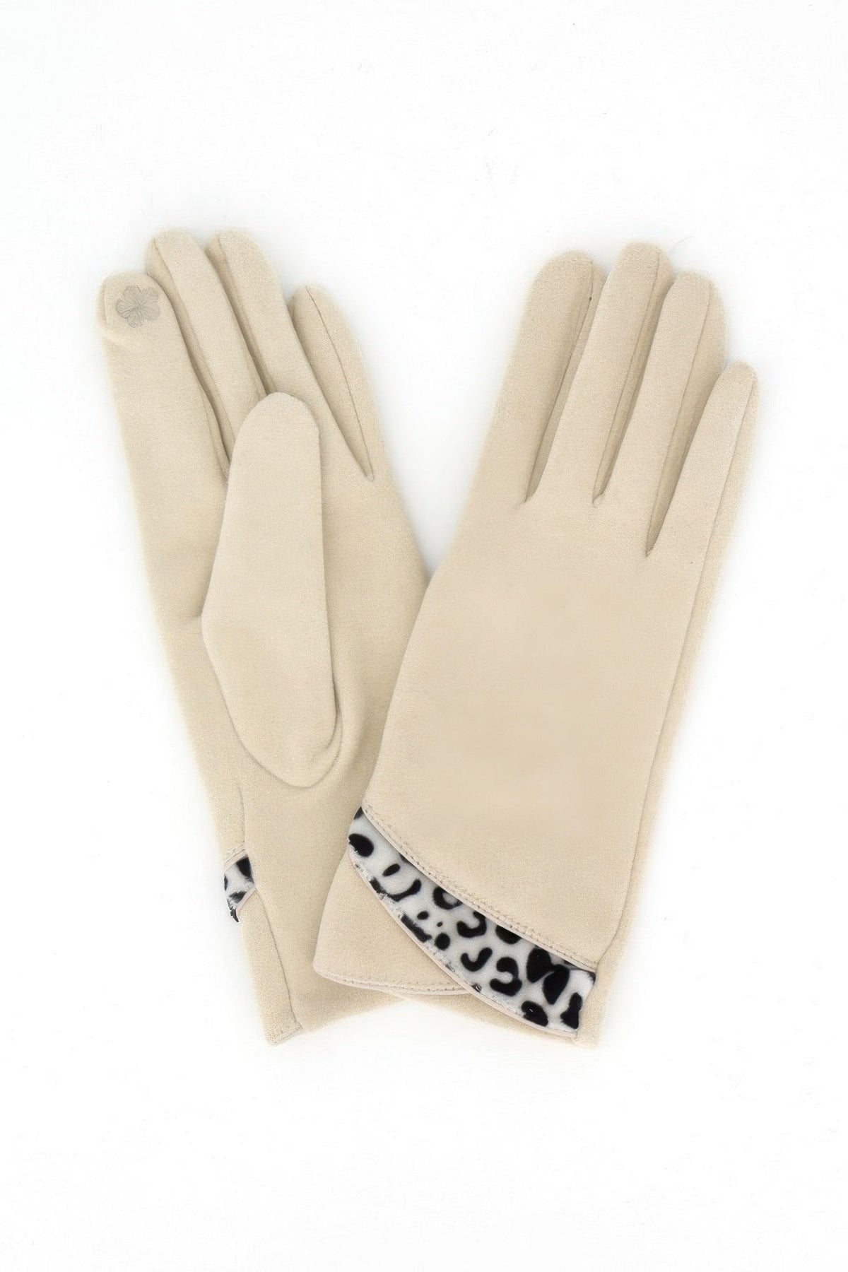 Leopard Accent Touchscreen Gloves
