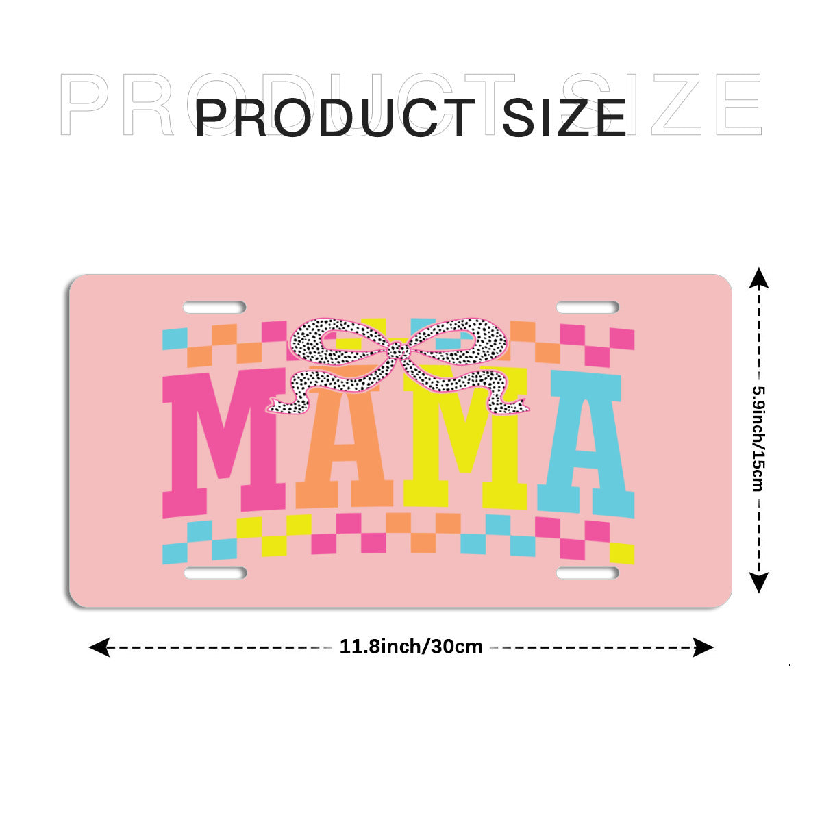Mama Pink Aluminum Vaniety License Plate Auto Accessory