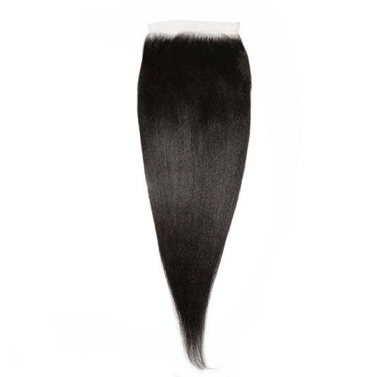 Cierre de Cabello Humano Liso Yaki 7x7 HD Lace