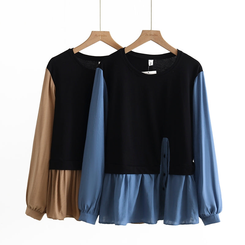 Large Women's Loose Slim Long Sleeve T-Shirt