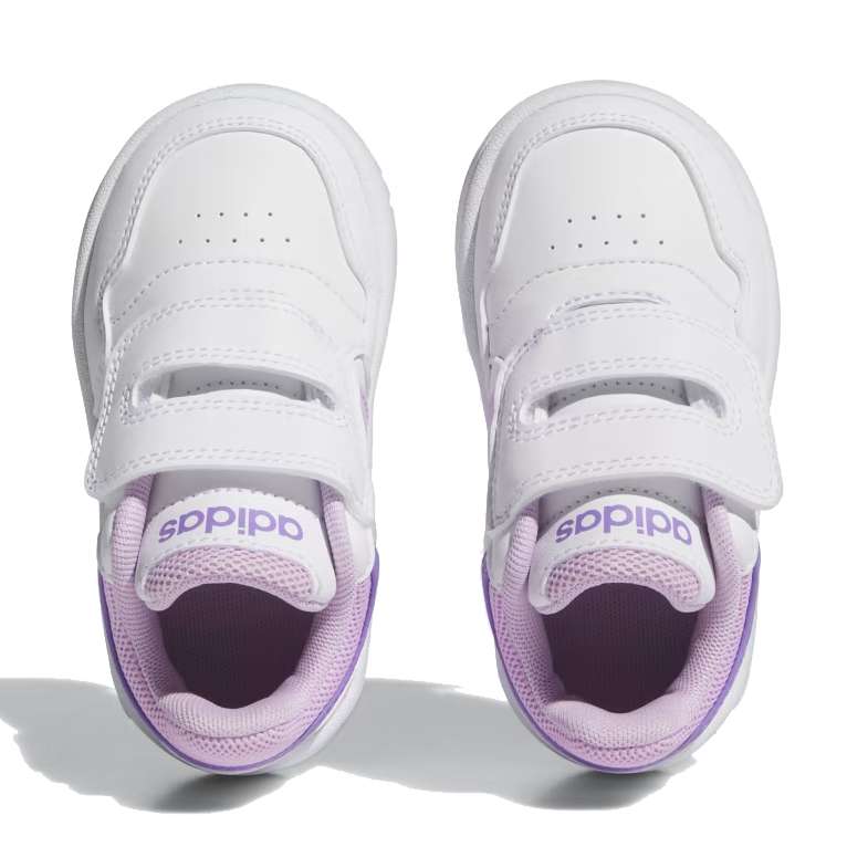 Zapatillas adidas Hoops 3.0 CF para bebé - Cloud White / Bliss Lilac / Violet Fusion