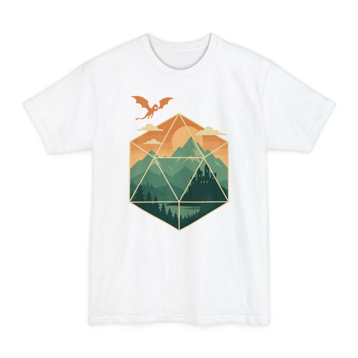D20 Mountain Landscape Tall T-Shirt