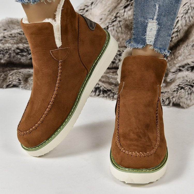 Women's Warm Slip-On Ankle Boots