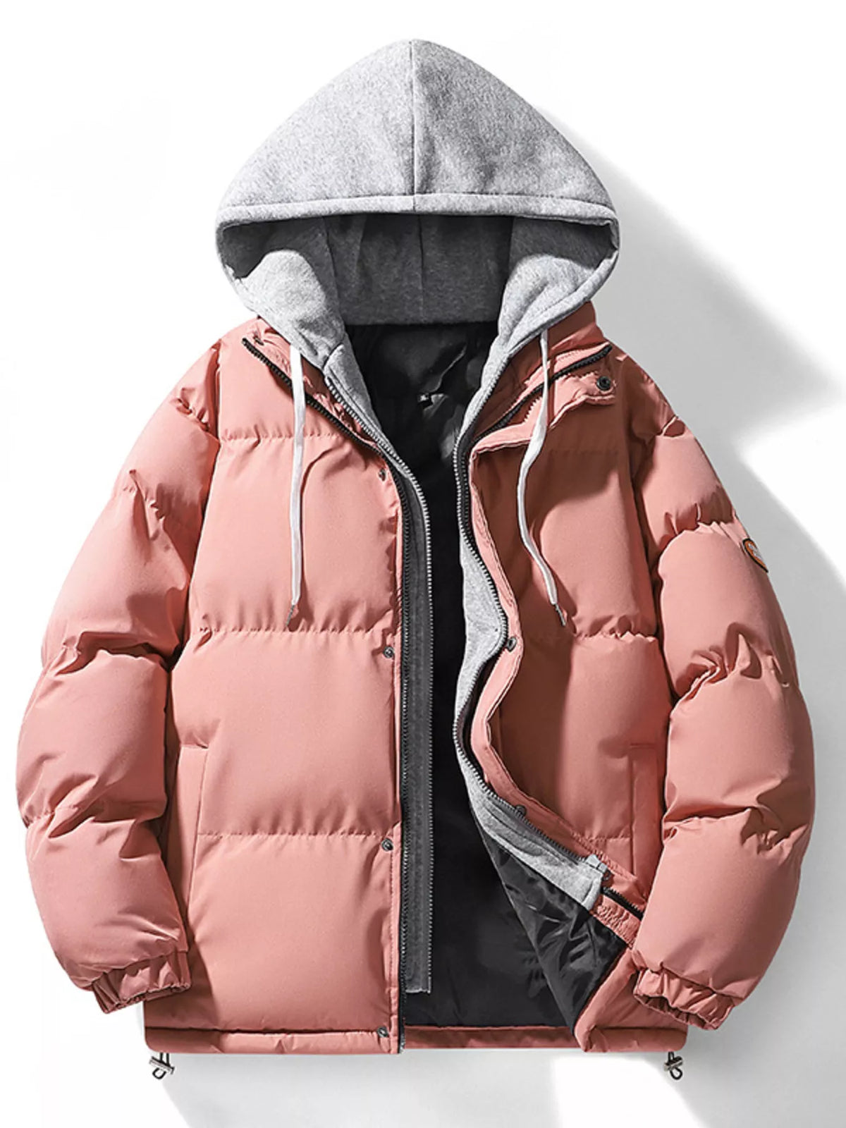 Men's Plus Size Hooded Padded Puffer Jacket