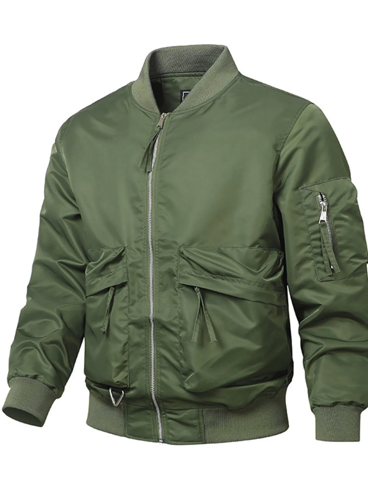 Men's Plus Size Zip Up Long Sleeve Jacket