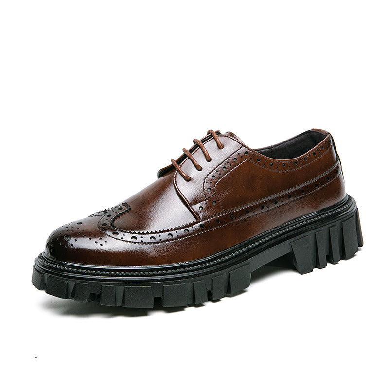 Fashion Business Brogue Leather Shoes Men