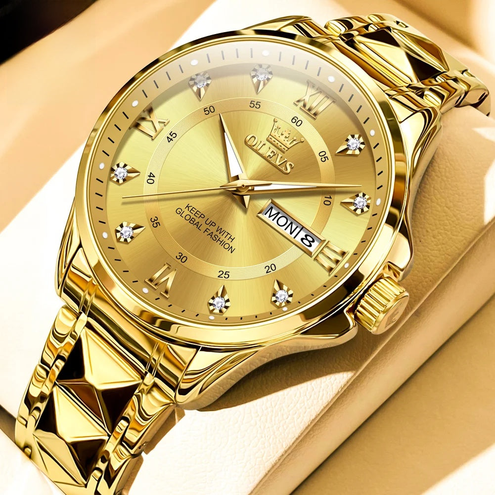 Stainless Steel Day-Date Watch - Women's, Men's & Couples