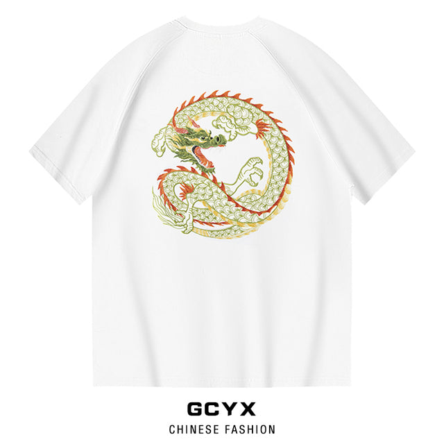Men's Cotton Short-Sleeved Embroidered T-Shirt 2024