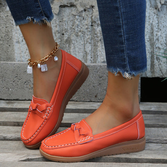 Mocasines con cuña de esparto
