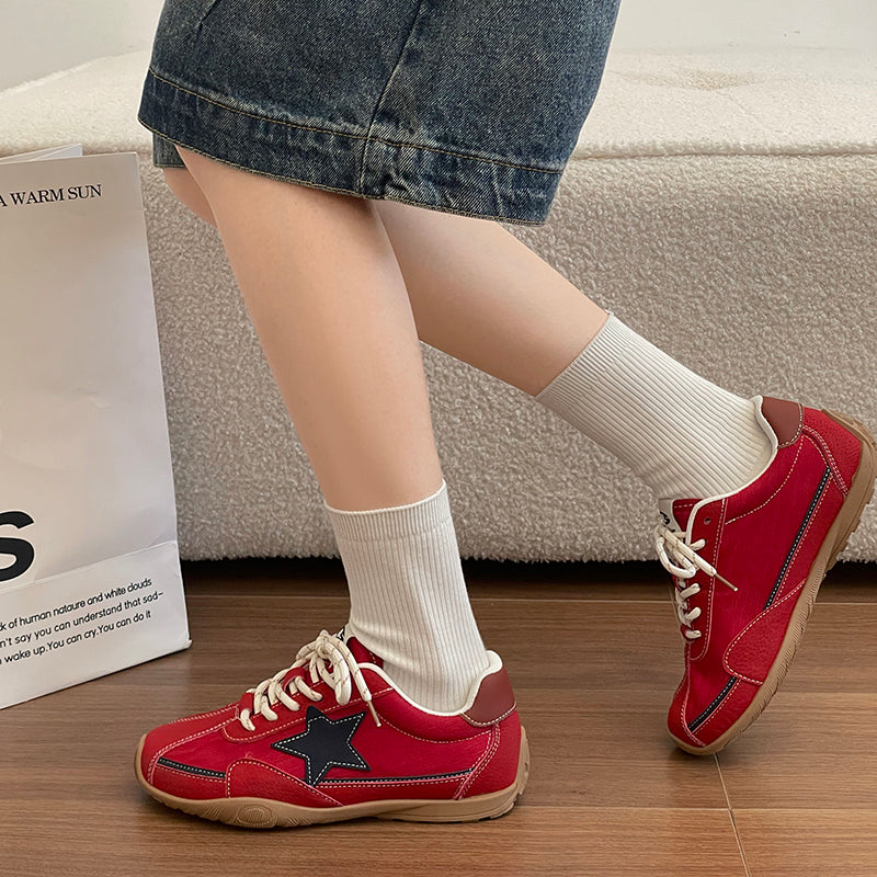 Viral Retro Star Women Trainer Shoes, 2026 New Summer Breathable Canvas White Sneakers Casual Sport Skate Shoes
