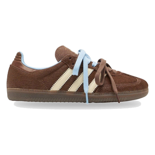 Adidas Samba OG Dark Brown Cream Blue Pony Hair (Women's)
