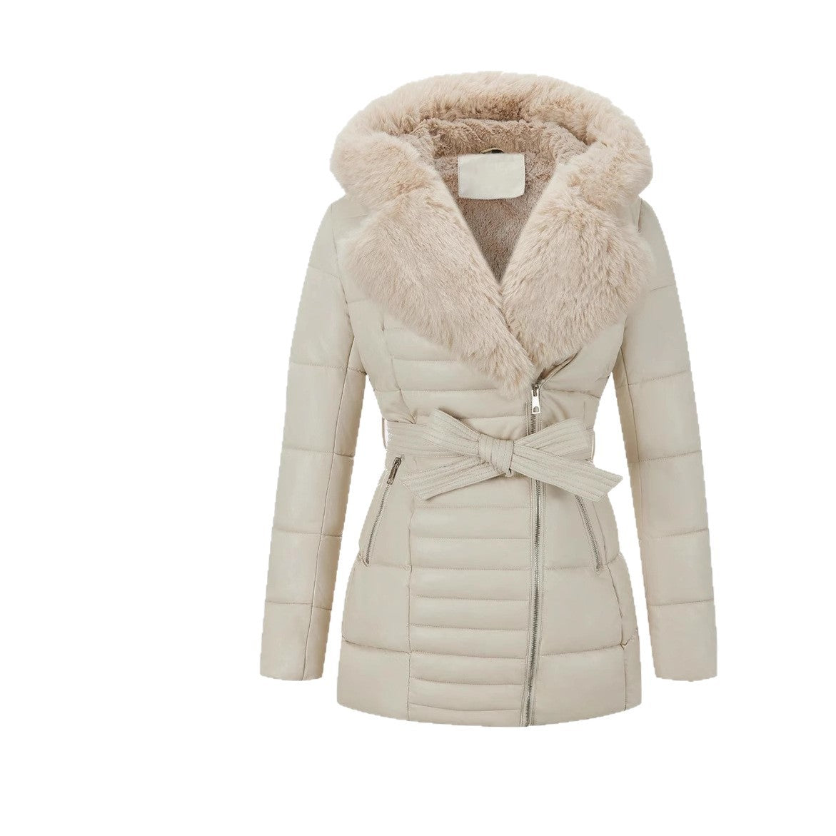 Snow And Snow Cotton Jacket With Lightweight Quilted Hooded