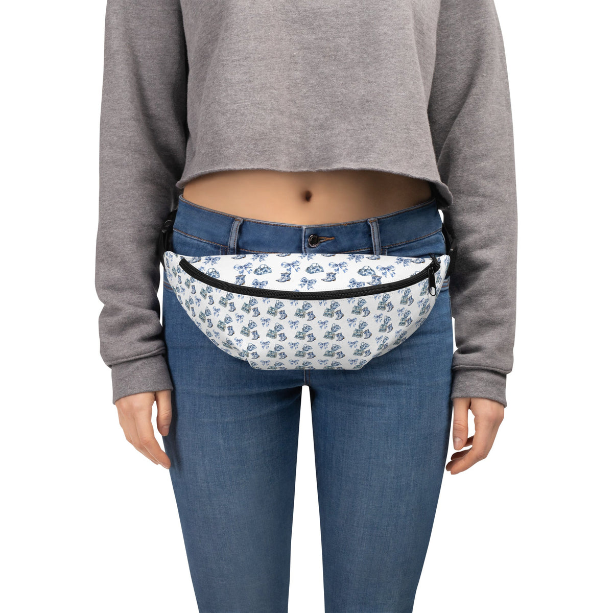 Blue Toile Vintage Fanny Pack