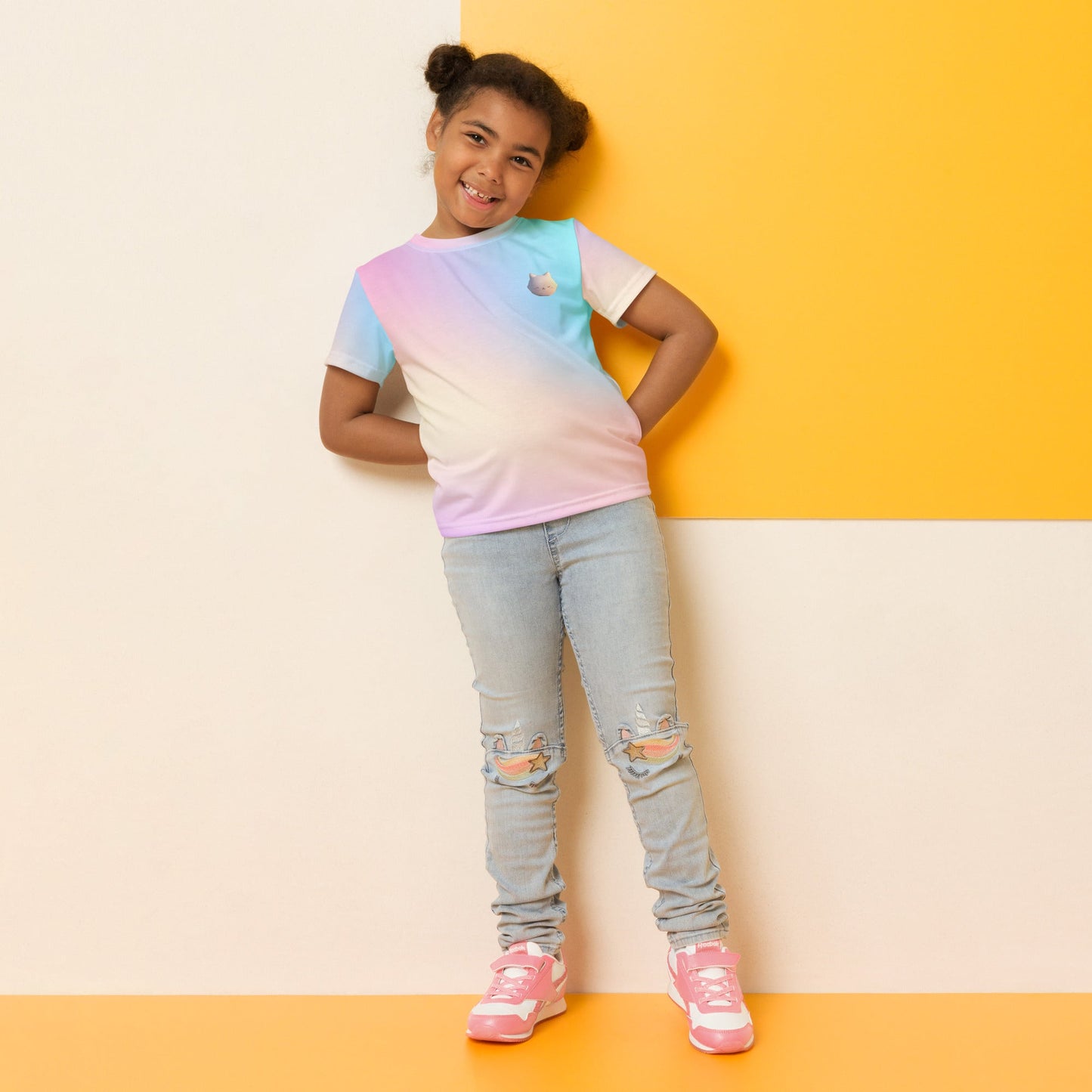 Camiseta de cuello redondo para niños