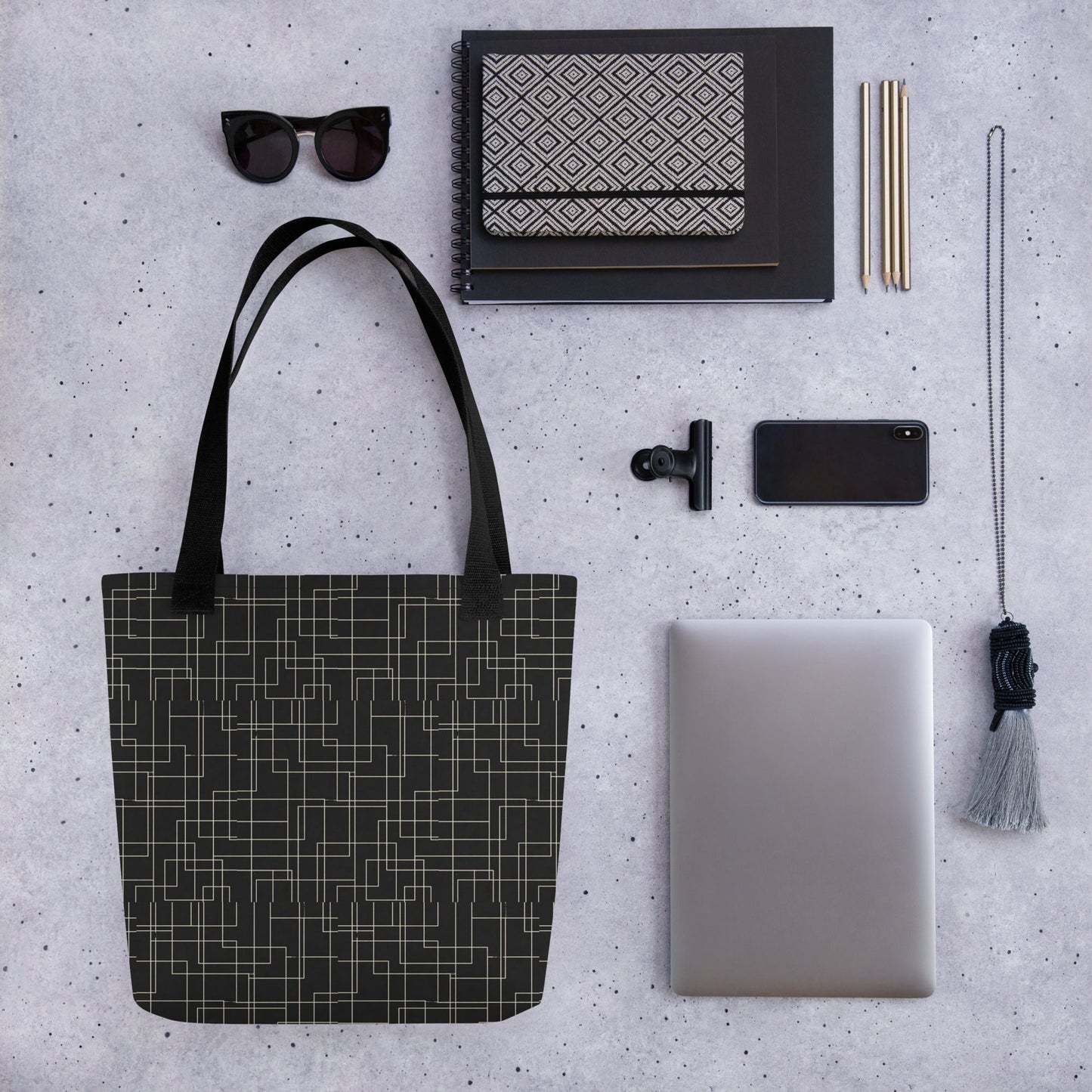 Architectural Silence Tote Bag | Minimalist Geometric Design