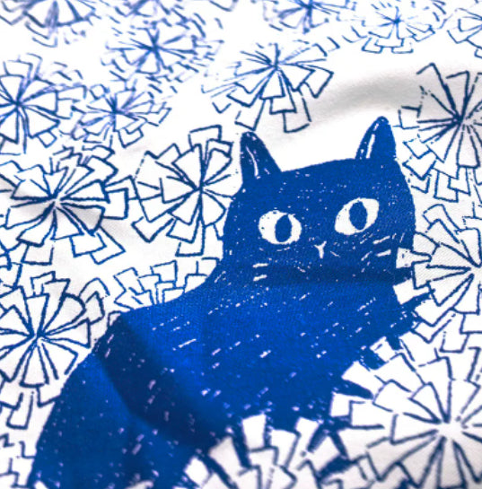 Pattern: Cat, Style: Sheet-1.5M, Size: - 100 Cotton Soft Bed Sheets And Duvet Covers Original New Chinese-style Blue Print