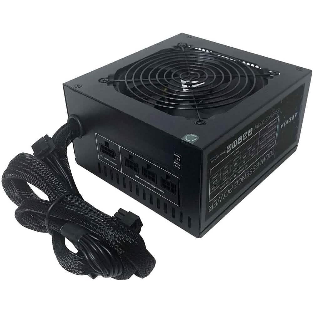 Apevia ATX-ES700W Essence 700W ATX Semi-Modular Gaming Power Supply with Auto-Thermally Controlled (Refurbished)