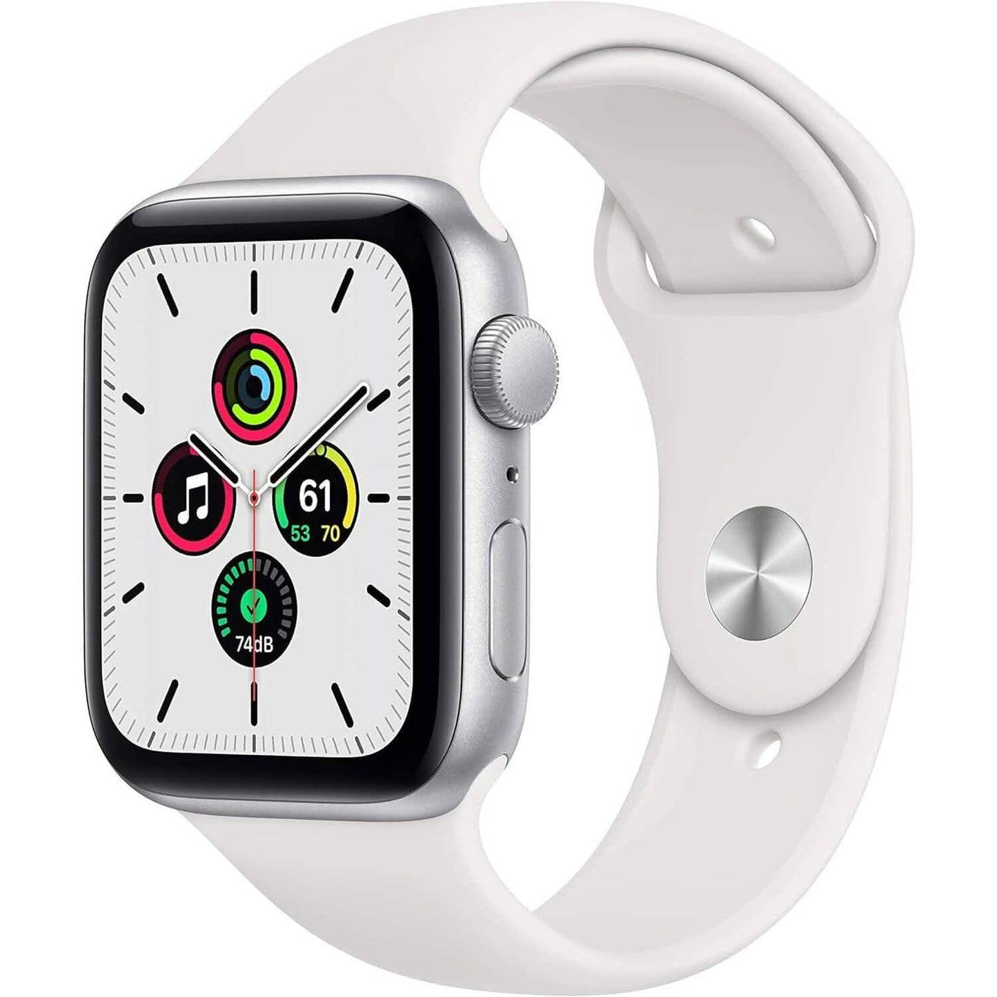 Apple Watch SE GPS Silver Aluminum Case with Sport Band (Refurbished)