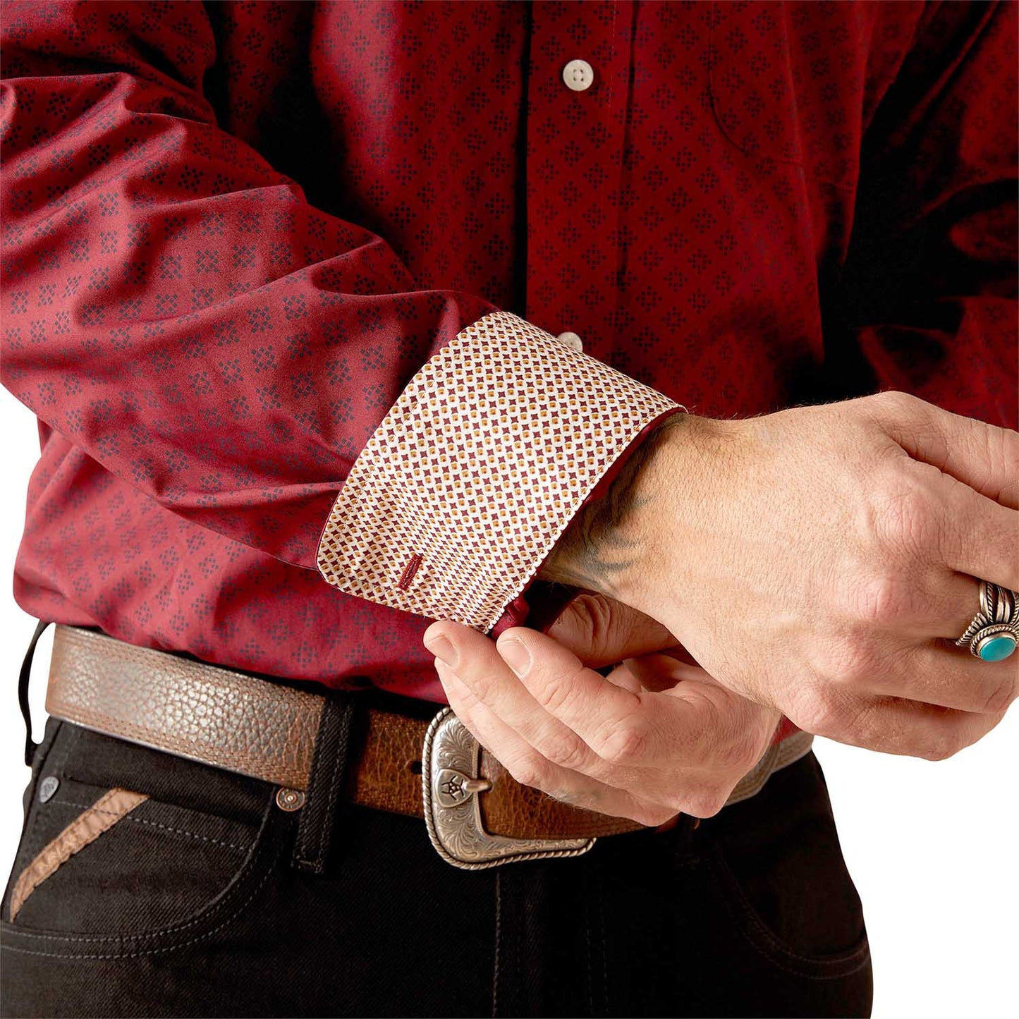 Camisa Ariat Issac de manga larga sin arrugas para hombre