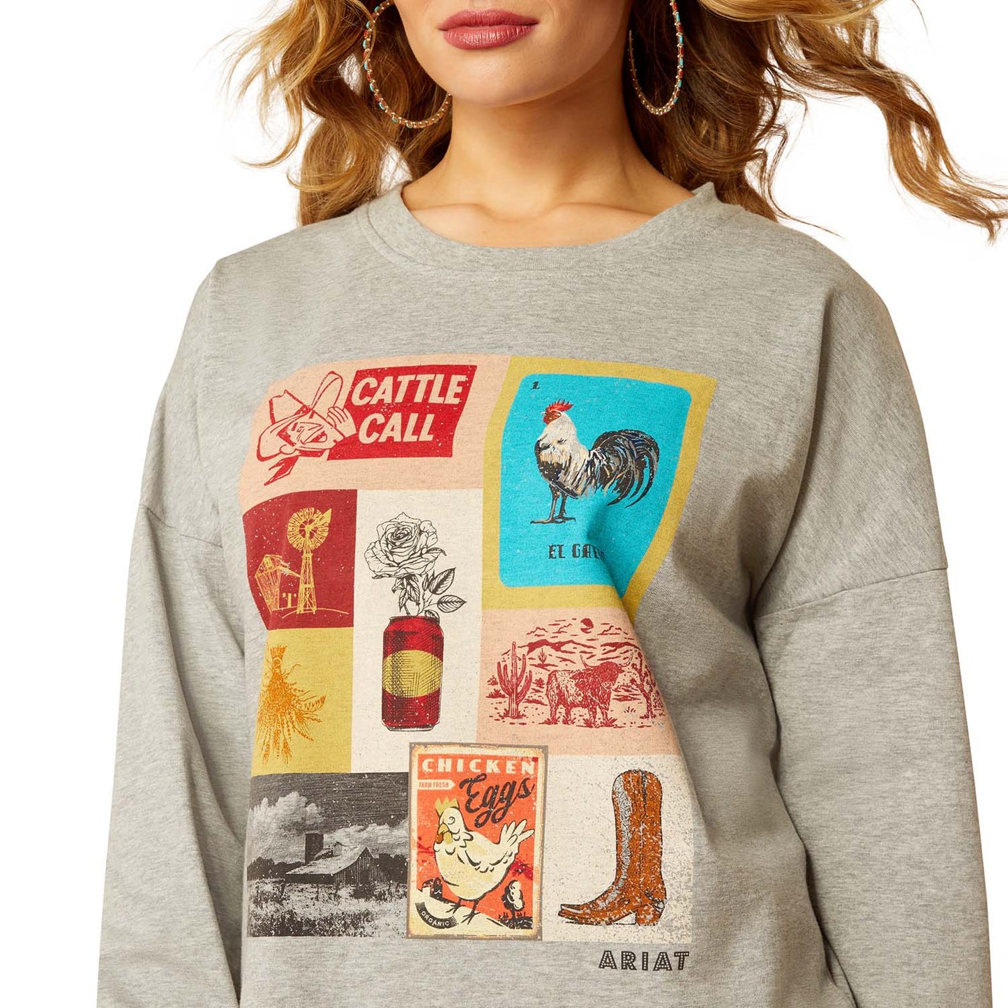 Camisa de manga larga holgada Cattle Call de Ariat para mujer