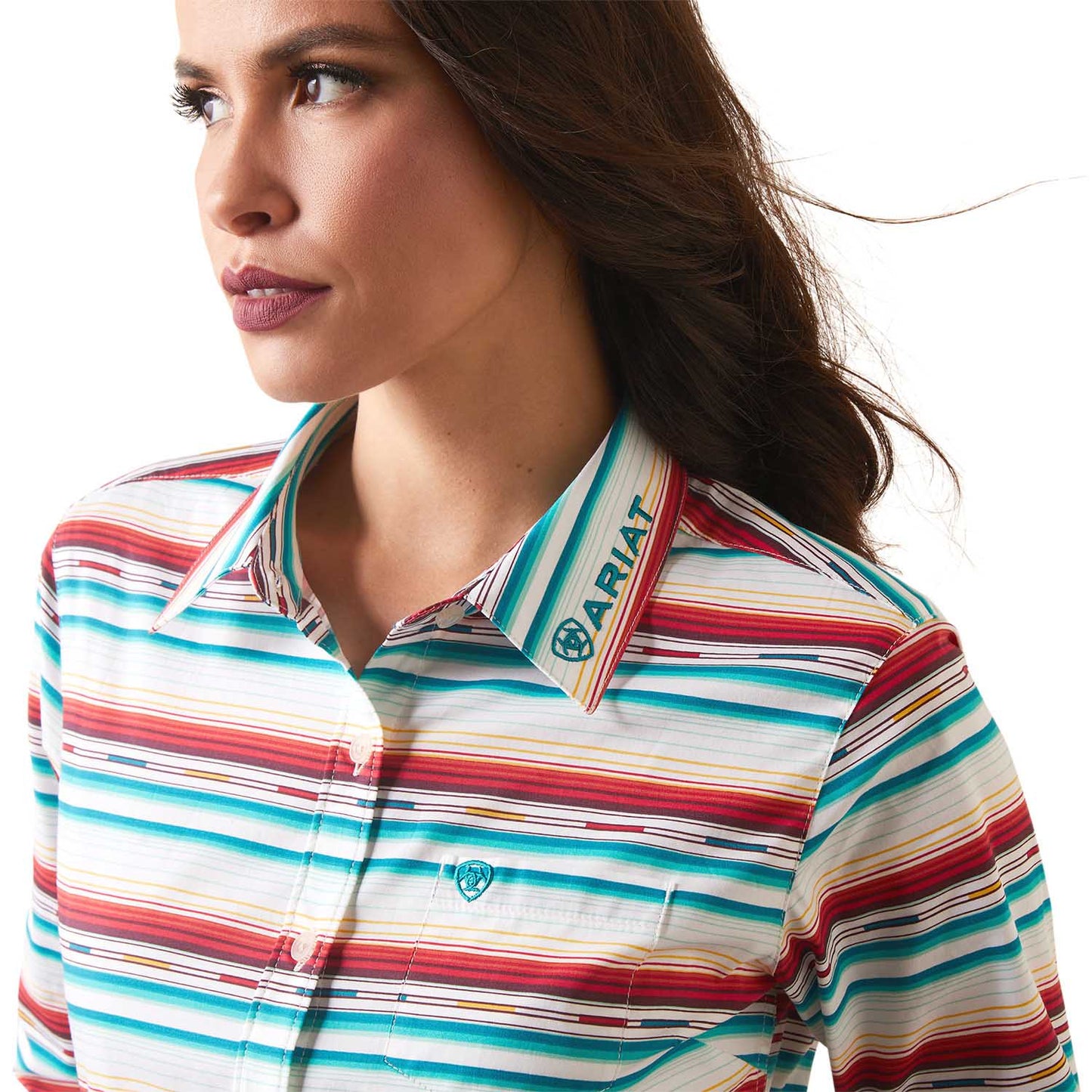 Camisa Ariat para mujer Team Kirby de rendimiento western elástica y resistente a las arrugas