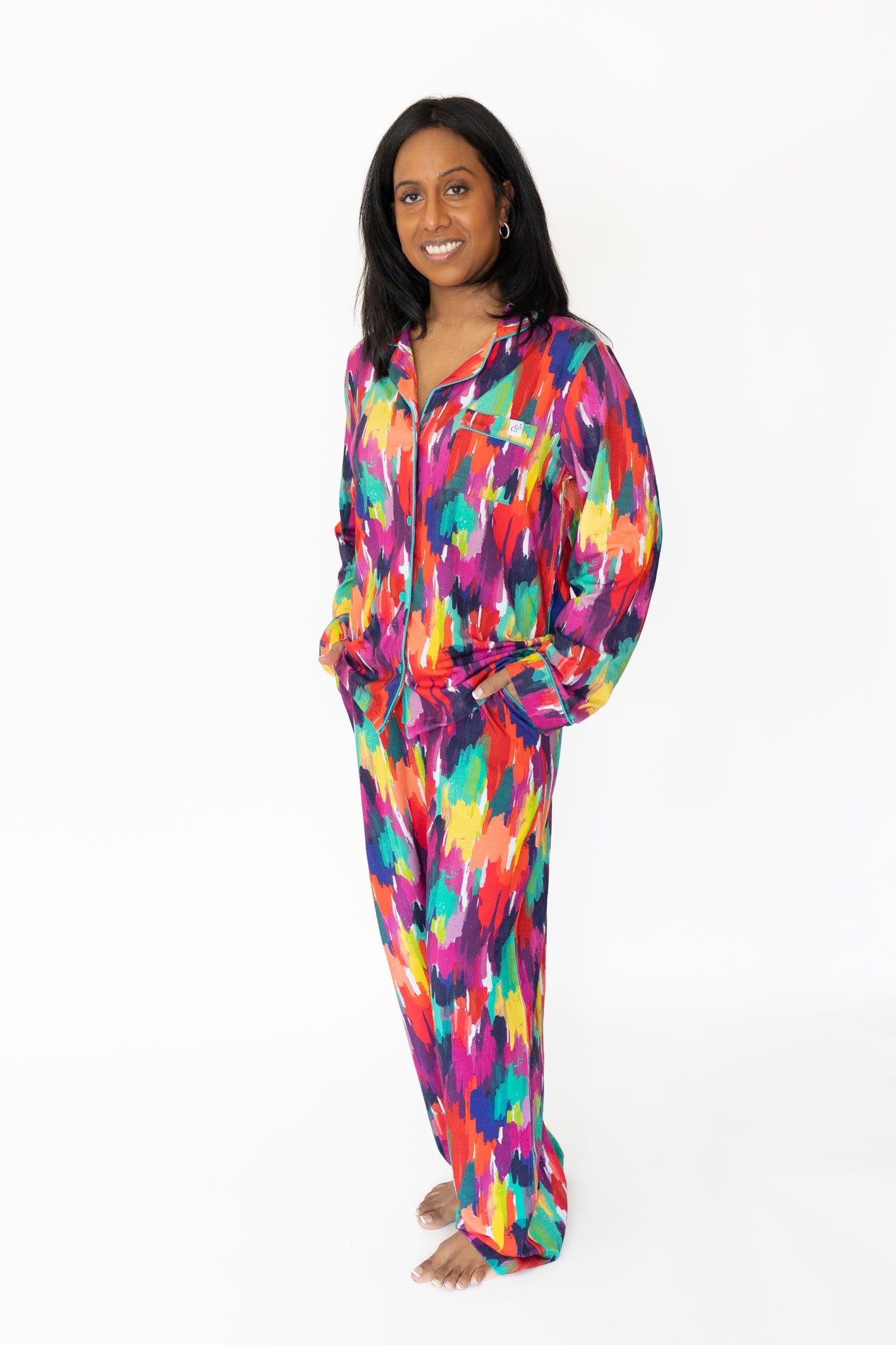 Holi Hues Adult Bamboo Pajama Set