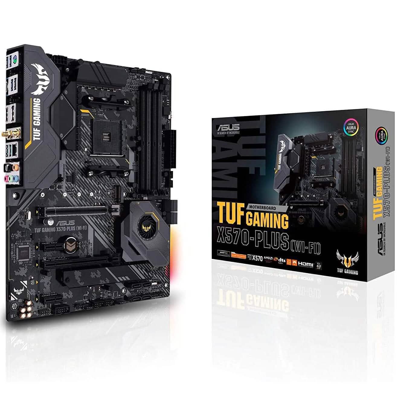ASUS AM4 TUF Gaming X570-Plus Wi-Fi Zen 3 Ryzen 5000 and 3rd Gen Ryzen ATX Motherboard (Refurbished)