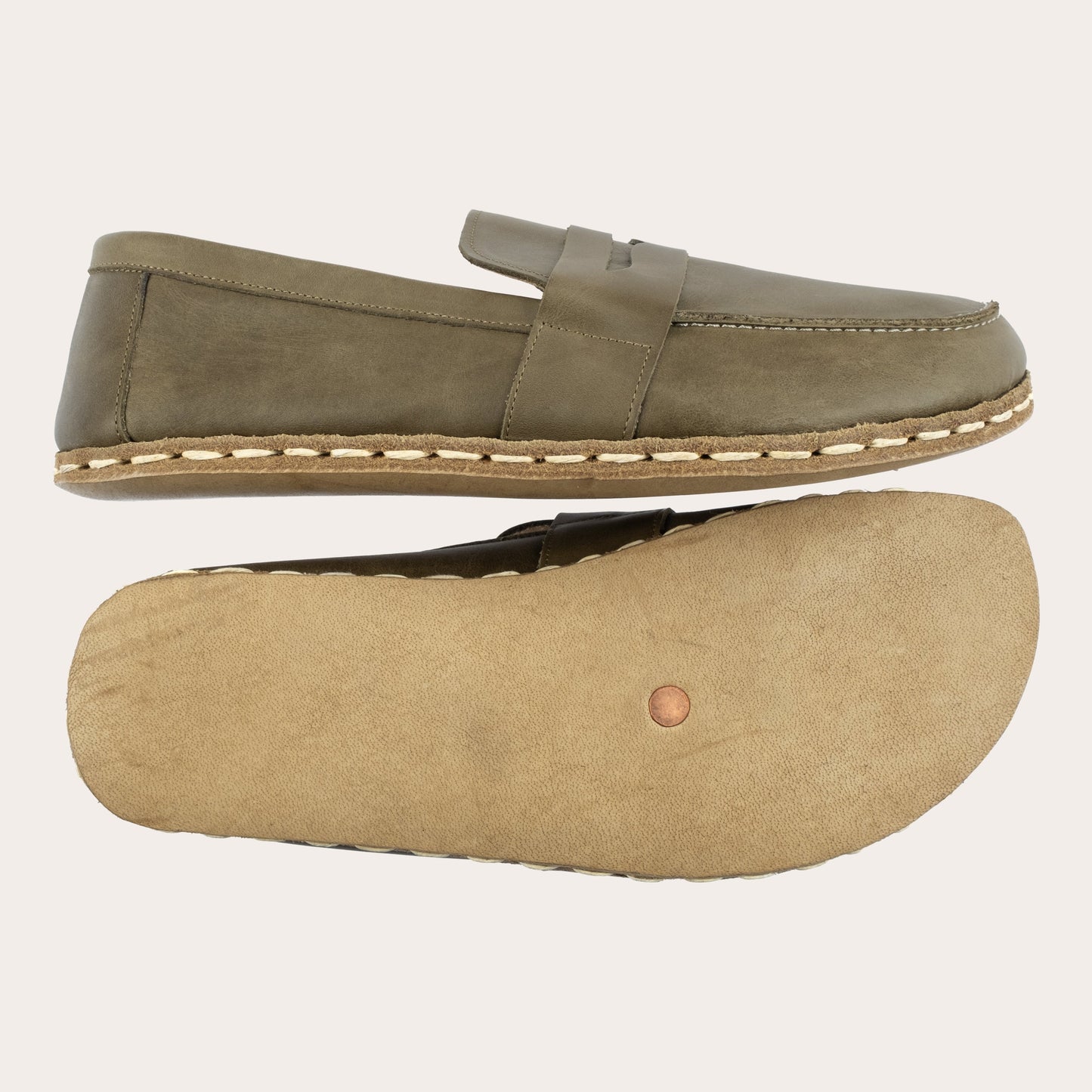 Women's Green Penny Loafers