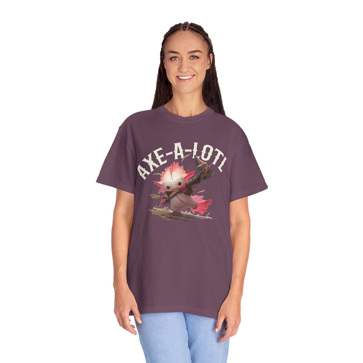 Axe-A-Lotl Funny Axolotl D&D T-Shirt - Comfort Colors